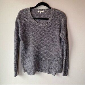 Madewell Landmark Side Zip Textured Sweater Gray XS
